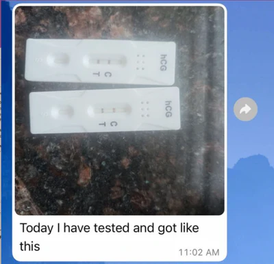 Positive pregnancy test